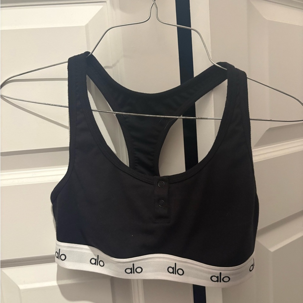 ALO Yoga Black and White Sports Bra
